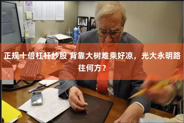 正规十倍杠杆炒股 背靠大树难乘好凉，光大永明路往何方？