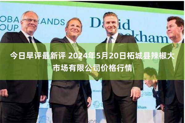 今日早评最新评 2024年5月20日柘城县辣椒大市场有限公司价格行情