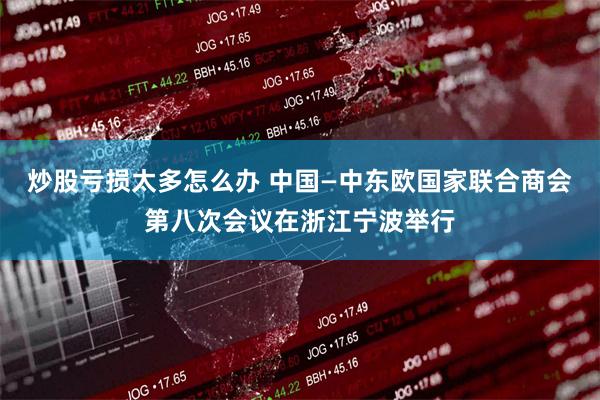 炒股亏损太多怎么办 中国—中东欧国家联合商会第八次会议在浙江宁波举行