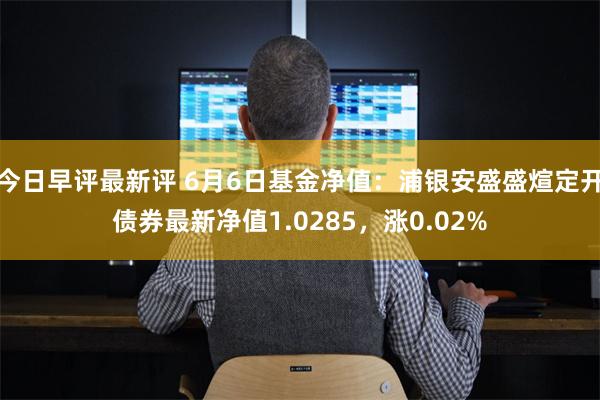 今日早评最新评 6月6日基金净值：浦银安盛盛煊定开债券最新净值1.0285，涨0.02%