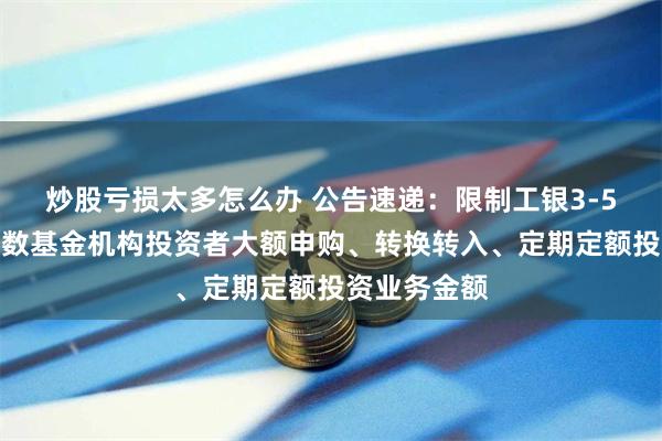 炒股亏损太多怎么办 公告速递：限制工银3-5年国开债指数基金机构投资者大额申购、转换转入、定期定额投资业务金额