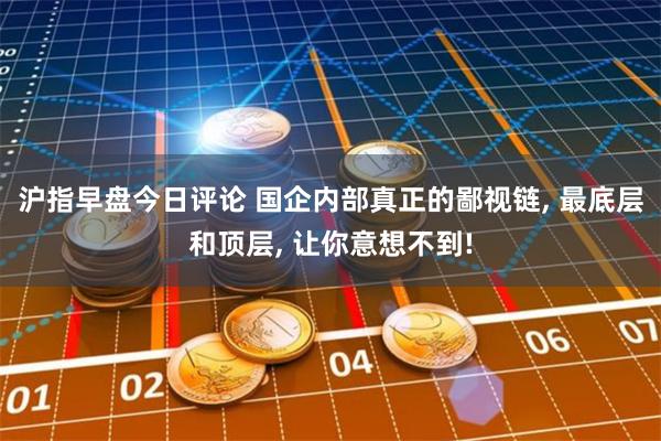 沪指早盘今日评论 国企内部真正的鄙视链, 最底层和顶层, 让你意想不到!